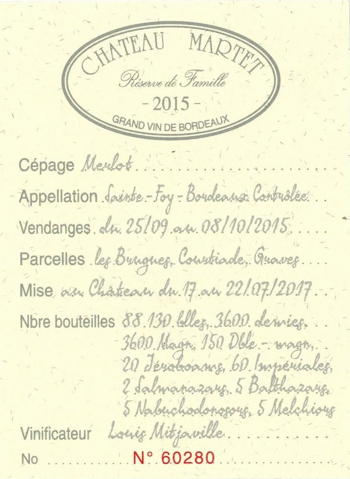 La Réserve de Famille 2015